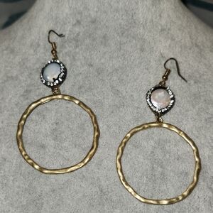 Elegant Gold and Silver Hoop Earrings